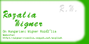 rozalia wigner business card